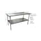 Bk Resources Work Table Stainless Steel W/Undershelf, Plastic bullet feet 60"Wx24"D SVT-6024 - alternate 3